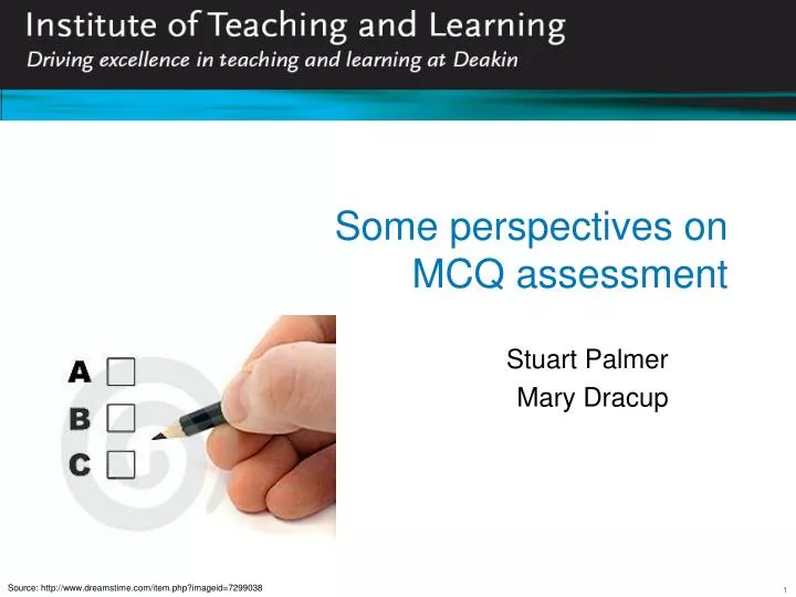 some perspectives on mcq assessment