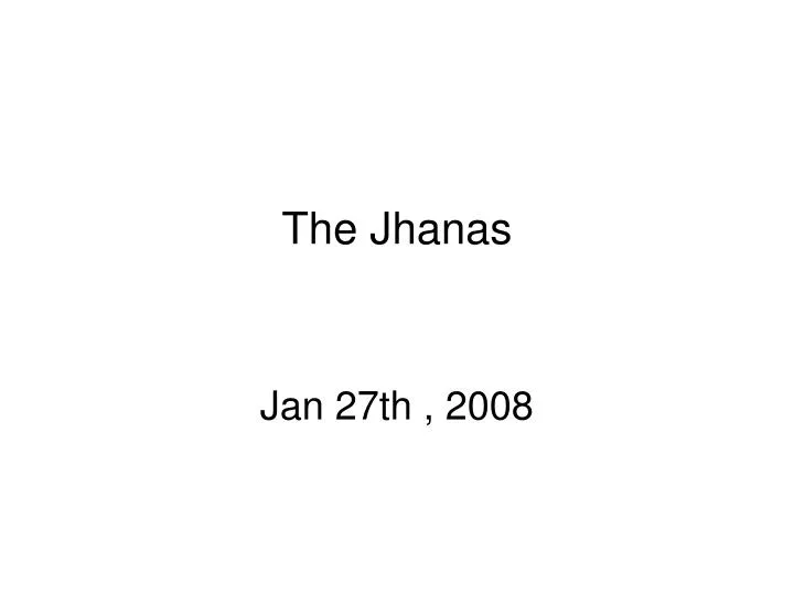 the jhanas