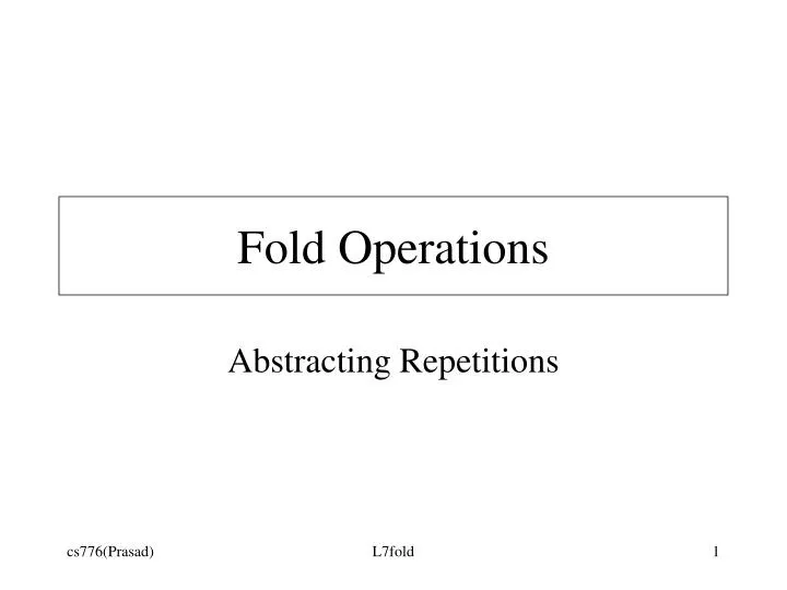 fold operations