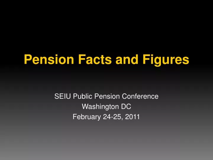 pension facts and figures