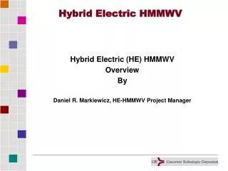 Hybrid Electric HMMWV