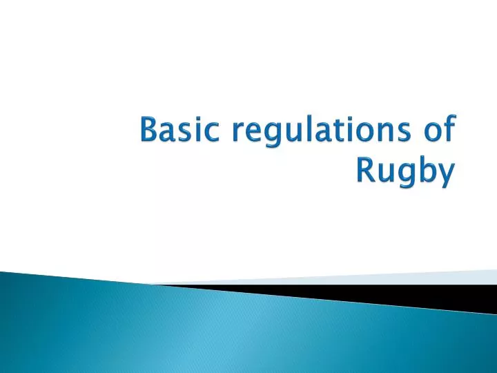 basic r egulations of rugby