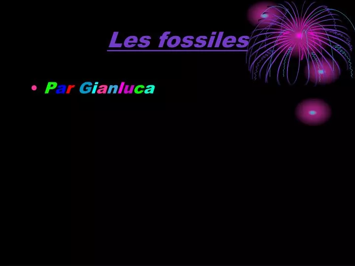 les fossiles