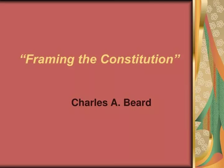 framing the constitution