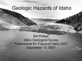 Geologic Hazards of Idaho