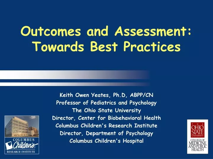 outcomes and assessment towards best practices