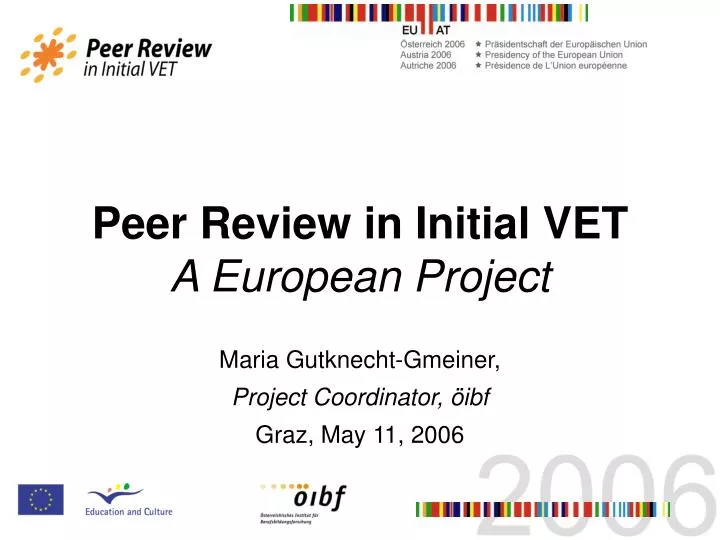 peer review in initial vet a european project