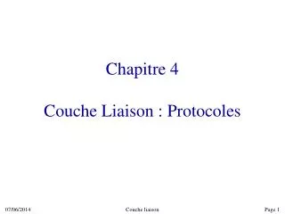 chapitre 4 couche liaison protocoles