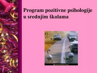 program pozitivne psihologije u srednjim kolama