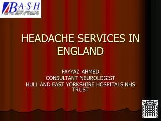 HEADACHE SERVICES IN ENGLAND