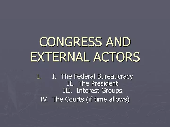 congress and external actors