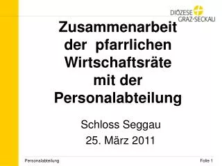 zusammenarbeit der pfarrlichen wirtschaftsr te mit der personalabteilung