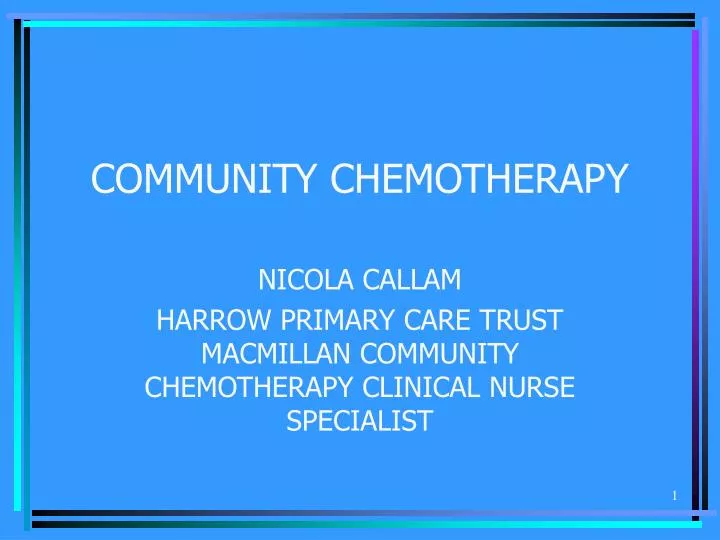community chemotherapy