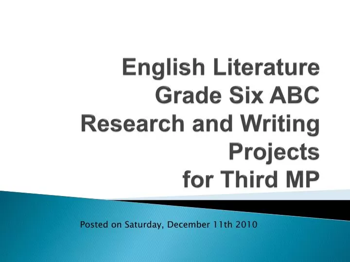 english literature grade six abc research and writing projects for third mp