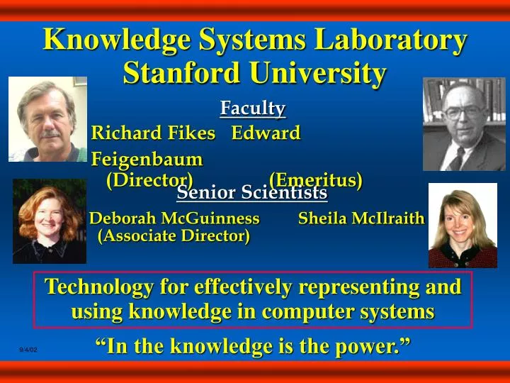 knowledge systems laboratory stanford university