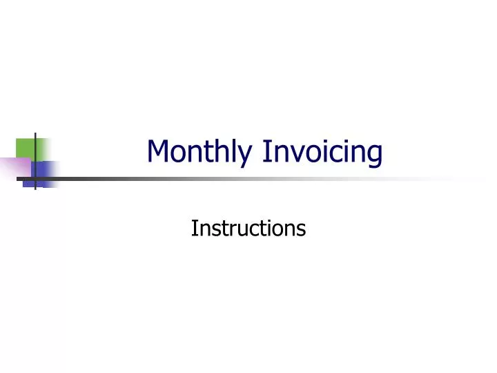 monthly invoicing
