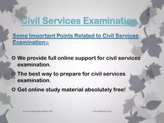 Few information about Civil Services Examination