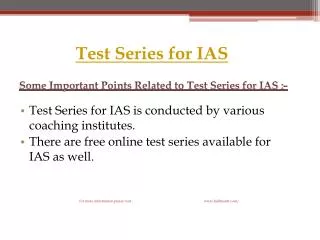 Hurry! collect Test Series for IAS