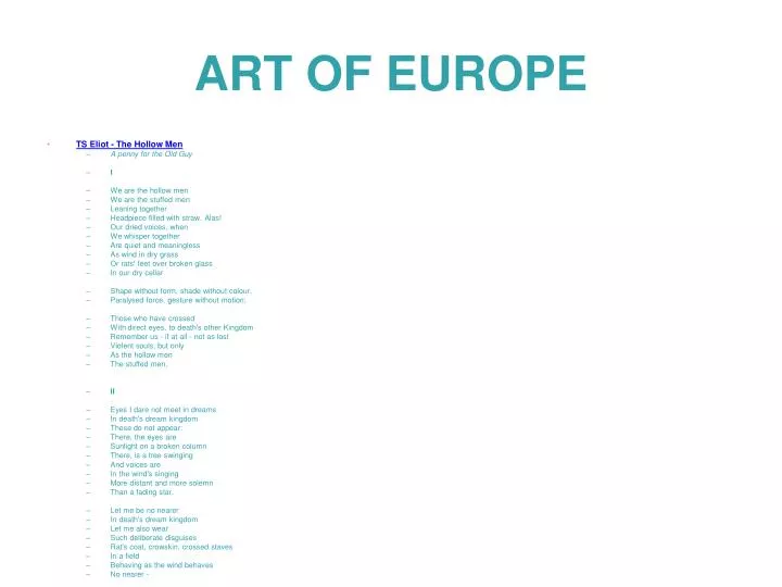 art of europe