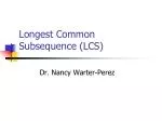 Longest Common Subsequence (LCS) - slide 1