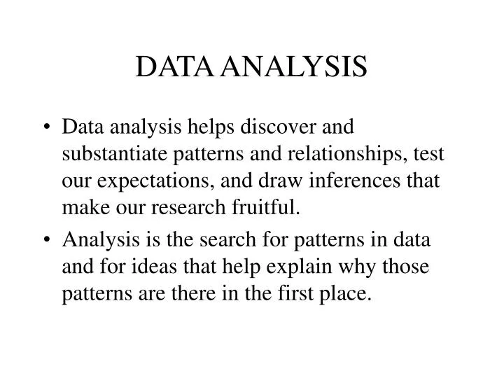 data analysis