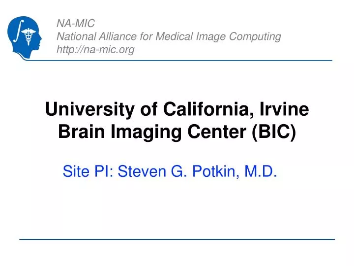 university of california irvine brain imaging center bic