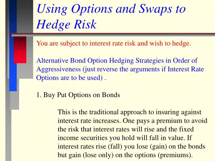 using options and swaps to hedge risk