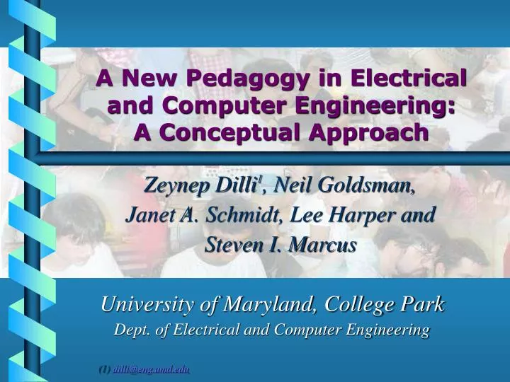 a new pedagogy in electrical and computer engineering a conceptual approach