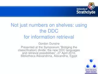 Not just numbers on shelves: using the DDC for information retrieval