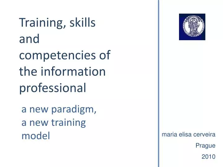 training skills and competencies of the information professional