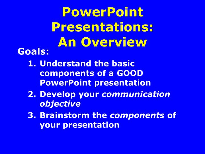 powerpoint presentations an overview