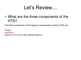 let s review