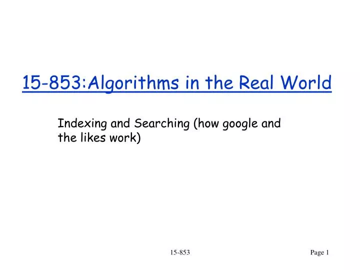 15 853 algorithms in the real world