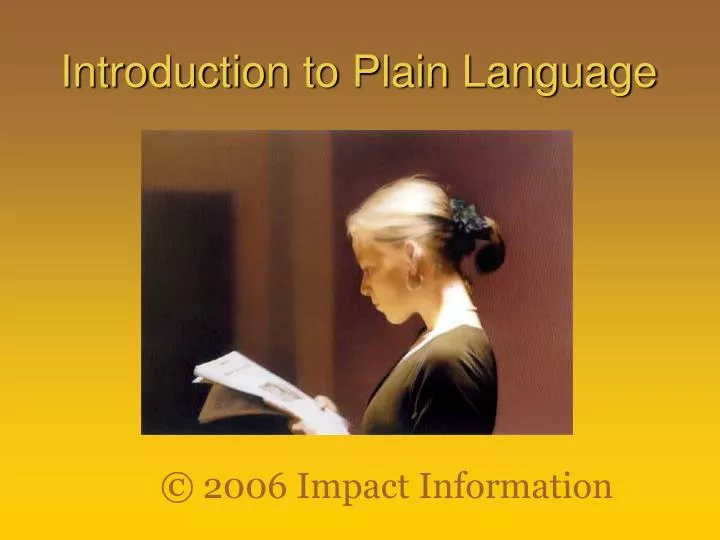 introduction to plain language