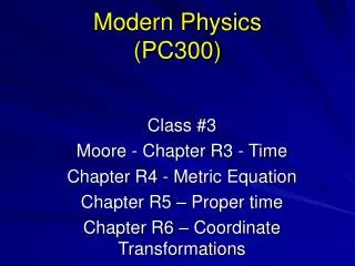 Modern Physics (PC300)