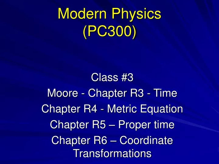 modern physics pc300