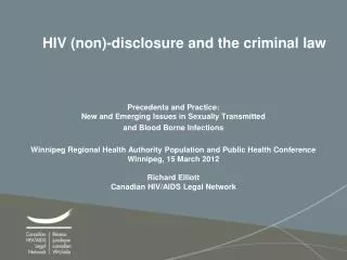 HIV (non)-disclosure and the criminal law