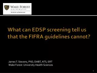 What can EDSP screening tell us that the FIFRA guidelines cannot?