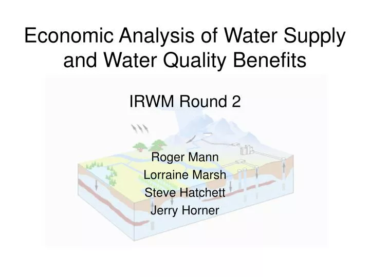 economic analysis of water supply and water quality benefits