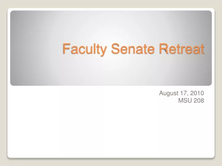 faculty senate retreat