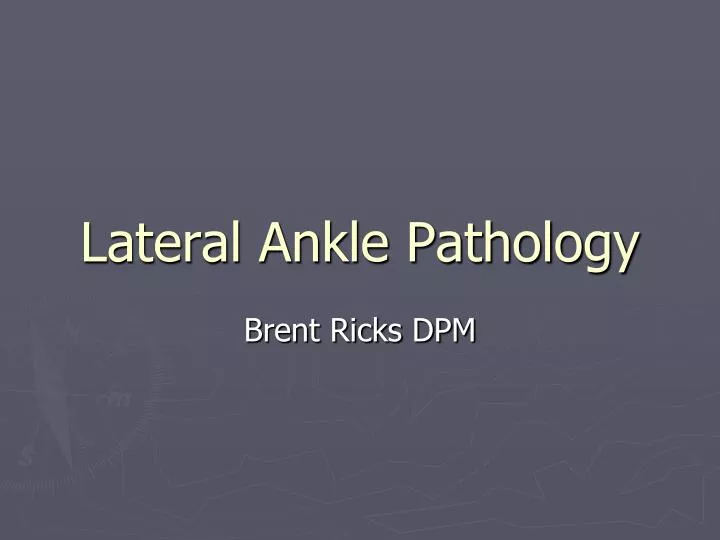 lateral ankle pathology