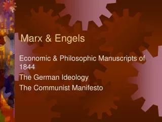 Marx &amp; Engels