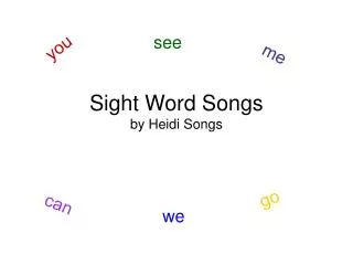 Sight Word Songs by Heidi Songs