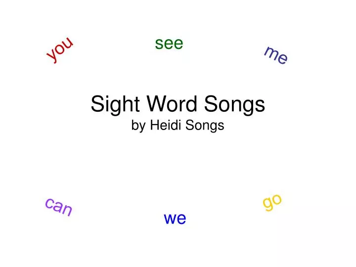sight word songs by heidi songs