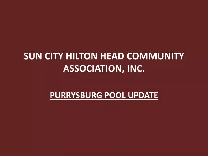 sun city hilton head community association inc