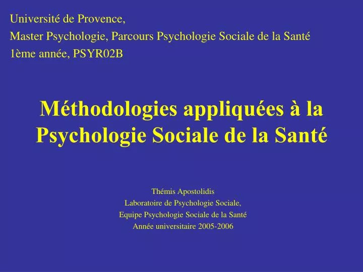 m thodologies appliqu es la psychologie sociale de la sant