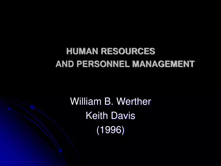 human resources and personnel management