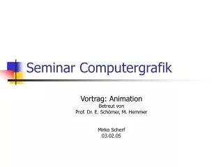 Seminar Computergrafik