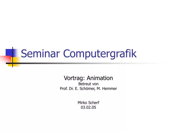 seminar computergrafik