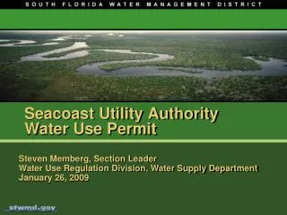 Seacoast Utility Authority Water Use Permit